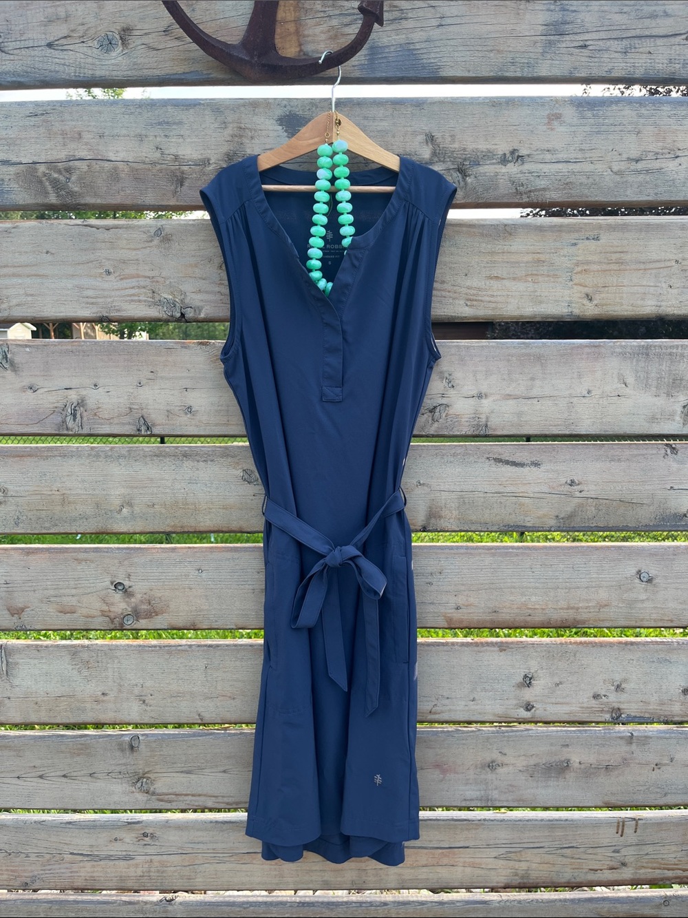 Royal Robbins Navy Blue Sleeveless Shirt Dress